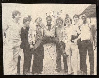 PELE signed 1970s Magazine clipping rare ARSENAL Team Photo BRAZIL
