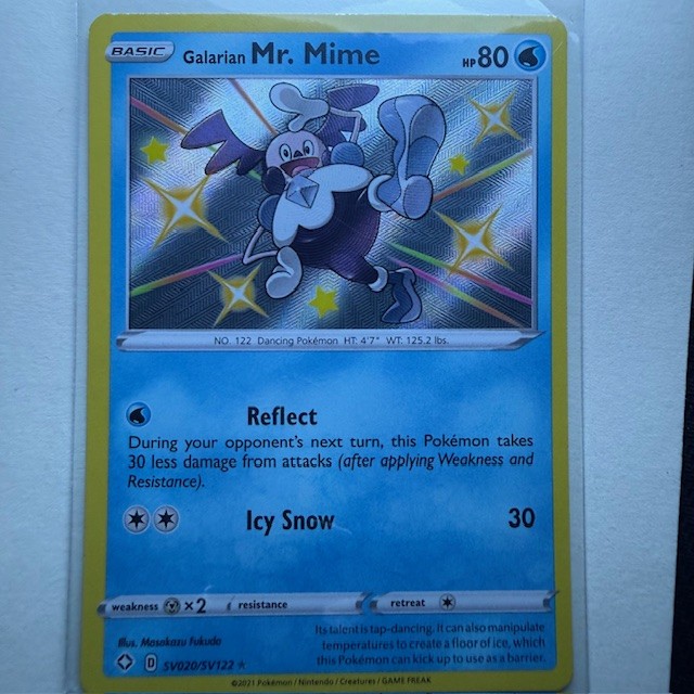 Galarian Mr. Mime Shiny Holo Rare Shining Fates: Shiny Vault SV020/SV122 NM