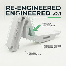 Eurocell CRS8207 Re-Engineered Conservatory Gutter Bracket Clip Strong Durable-