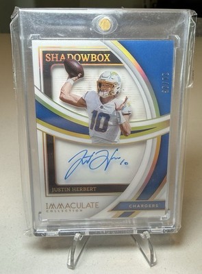 2022 Panini Immaculate Justin Herbert Shadow Box Signatures Auto /25 #ISS-JHE