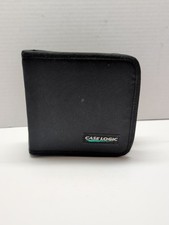 Case Logic Zippered CD Case Black Holds 32 Discs 6.5" x 6.5"