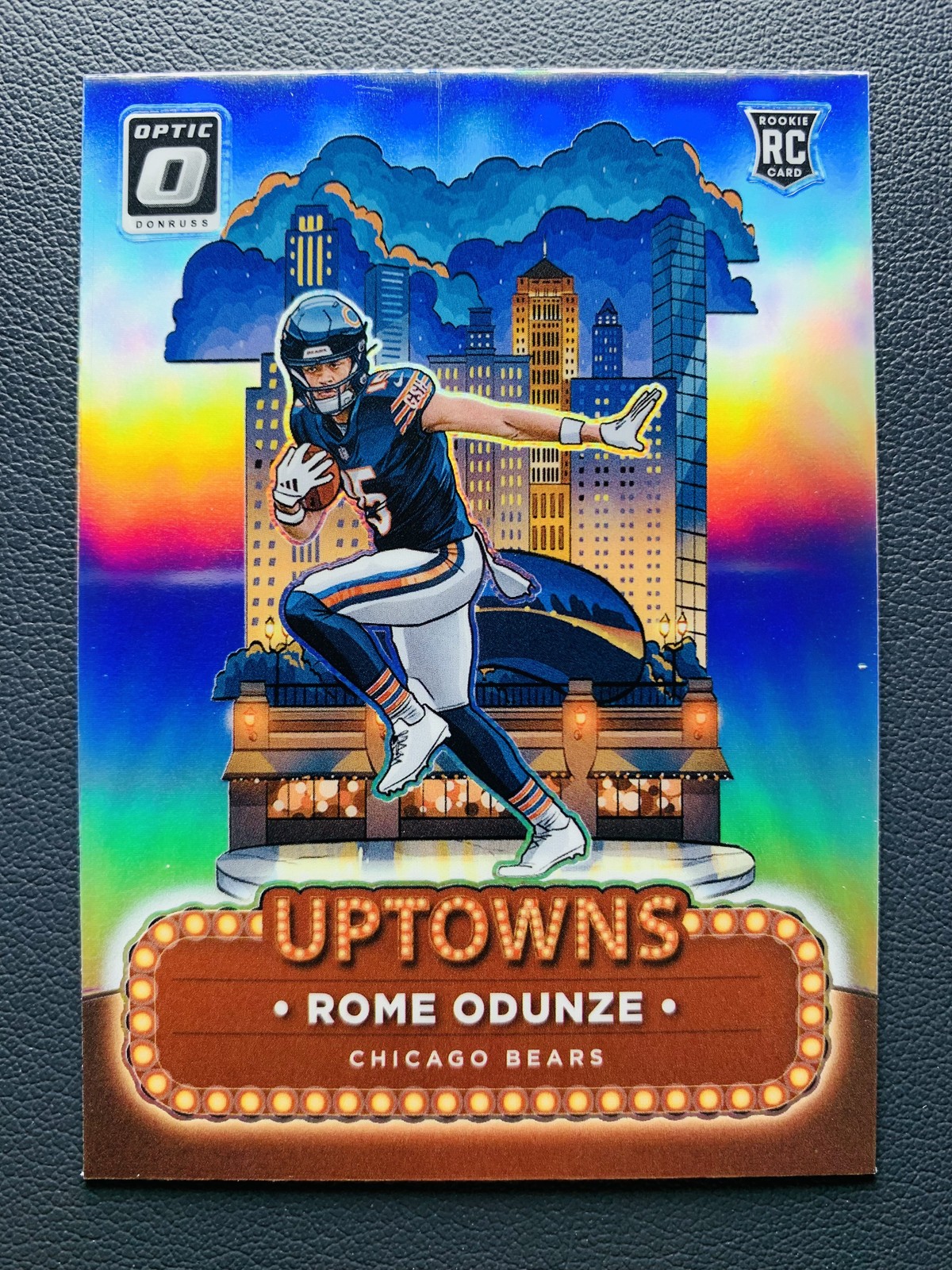 2024 Panini Donruss Optic Rome Odunze #11 RC Rookie Uptowns Downtown SSP