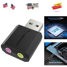 USB External Stereo Sound Adapter for Windows and Mac. Plug and Play No Drive...