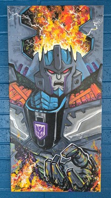 Transformers Armada Megatron original art painting 