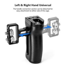 Dual Side Grip Top Handle Cold Shoe Mount for DSLR/Mirrorless Cage w/1/4 Hole