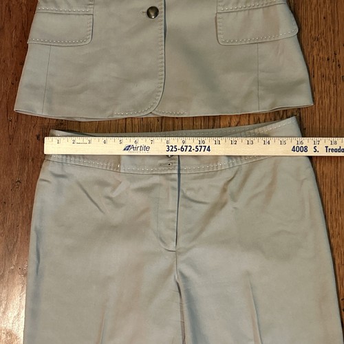 Casual Corner Stretch Womens 2 Piece Suit Set Blazer & Pants Camel Size 10 - Picture 20 of 24