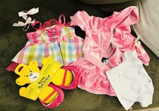 Build A Bear Clothes: 2 Outfits Summer Dress Jacket Shirt Skirt Combo Shoes Bows