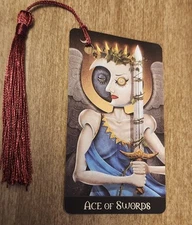 Ace of Swords- Deviant Tarot Bookmark Oracle Card ArtDeck Gift, Purified&Charged