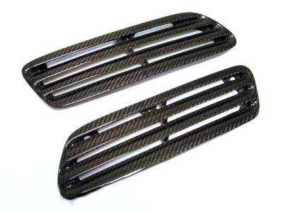 For Mitsubishi Evolution EVO 10 X Hood Scoop Side Air Vents Ducts Carbon Fiber