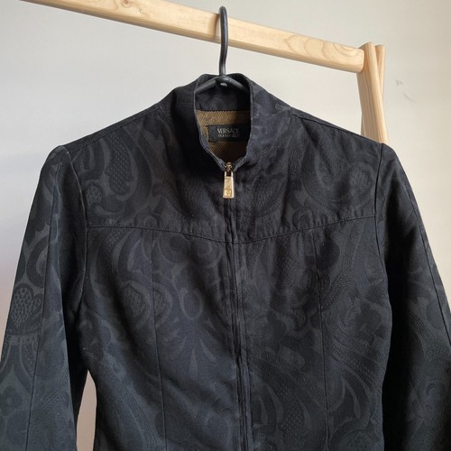 Versace Classic V2 Vintage 90s Womens Baroque Cropped Jacket Size IT 42 - Picture 4 of 13