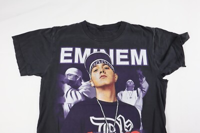 VTG Eminem Men's Small (S) RAP ON RAP RAP Double Sided DISTRESSED