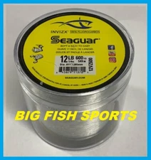 SEAGUAR INVIZX 100% Fluorocarbon Line 12lb/600yd 12VZ600 FREE USA SHIP! 12VZ600