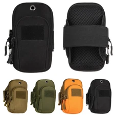 Mens Wrist Armband Bag Pack Pocket Military Hiking Pocket Cell Phone Case Bag US