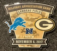 Green Bay Packers vs Detroit Lions  2017 Game Day  Collector Pin Lambeau