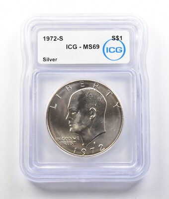 1972-S Eisenhower $1 Silver MS69 ICG | eBay