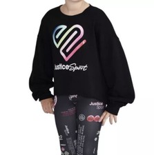 Justice J-SPORT Girls Long Sleeve Sweatshirt  Leggings 2 Piece Set L 12-14 