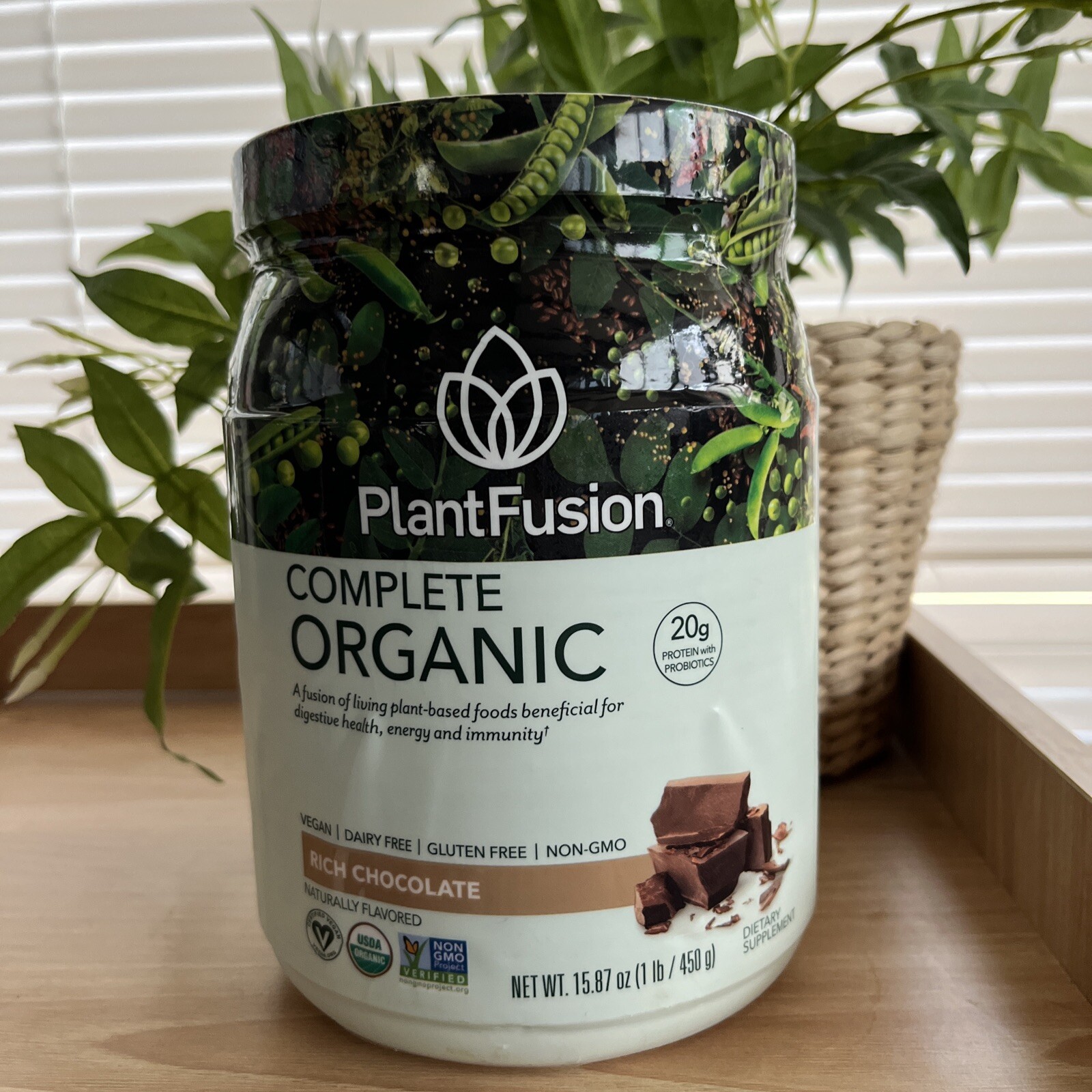Plantfusion Complete Organic Protein Rich Chocolate 15.87 oz Expires 6/26