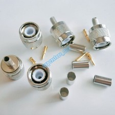 5Pcs TNC Male plug crimp For RG58 RG142 RG400 LMR195 cable RF Connector