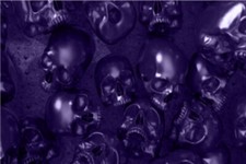 Purple 3D Skulls Pile 24x36 Graphic Car Wrap Decal Vinyl Bike Scooter Motorcycle