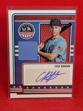 2023 Panini USA Stars Stripes Cole Hansen AUTO JERSEY #NTDP-CH Prospect