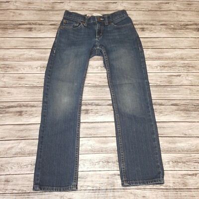 Levi Strauss Size 10 Reg Boys Jeans 511 Slim Mid Rise Blue Denim