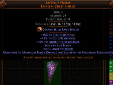 💥Path Of Exile 2💥Dawn Of The Hunt💥Shield💥Saffell's Frame Emblem Crest