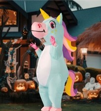 Inflatable Costume Adult, Full Body Riding a Unicorn Blow Up Costume for Hall...