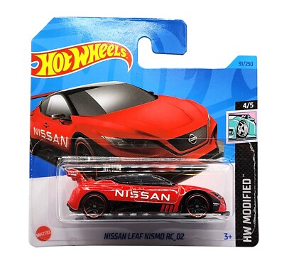 Hot Wheels Red Nissan Leaf Nismo RC_02 Kids Model Diecast Toy Car