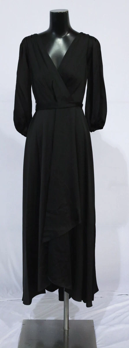 dkny balloon sleeve satin gown