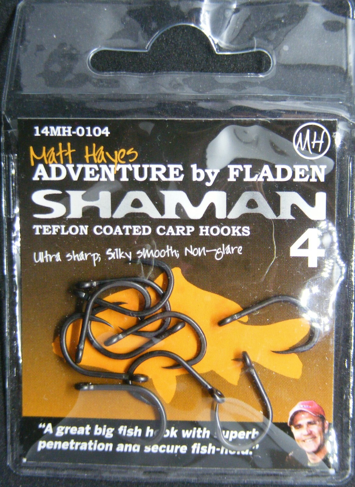 Matt Hayes Adventure by Fladen Shaman Size 4 Teflon Coated Barbless Carp Hooks