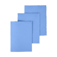 Medicom 8382 Dry-Back Plus Patient Bibs 13" x 18" Poly Blue 500/Pk
