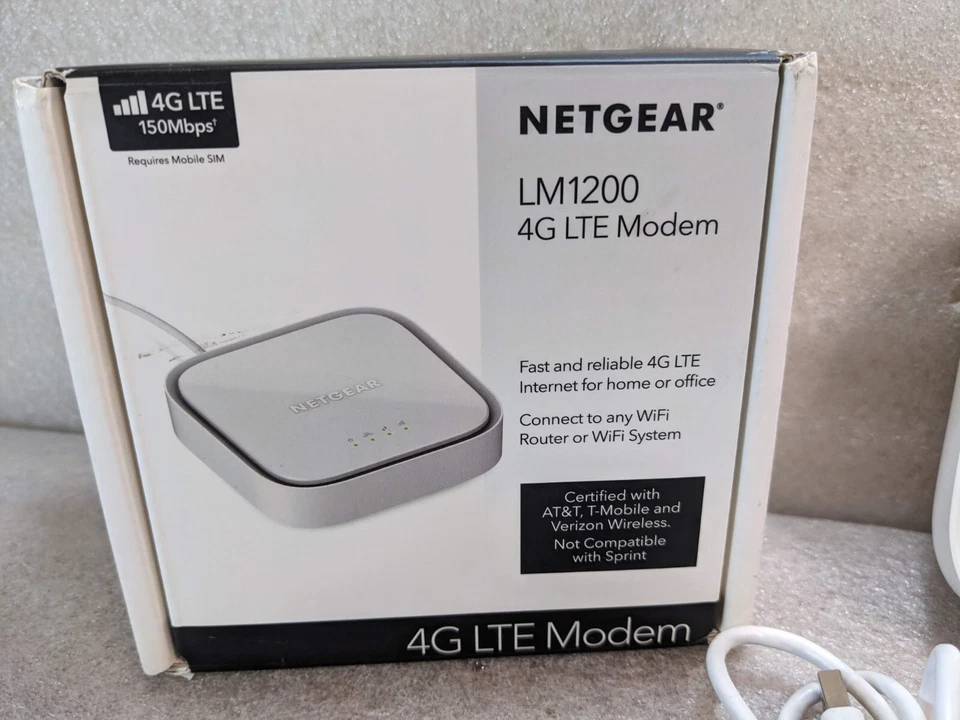 Netgear LM1200 4G LTE Broadband Modem - White 🔥New In Box🔥 - Image 2 of 4