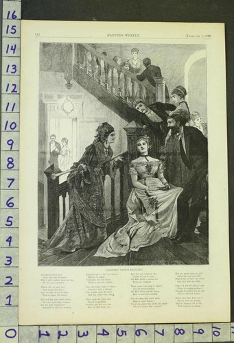 1876 MUSIC DANCE PARTY ROMANCE POETRY FLIRT LOVE SEX HOPKINS ART PRINT RS84