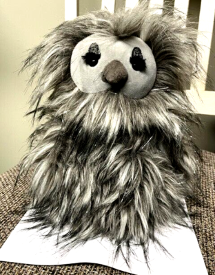 Jellycat Retired Gloria Owl Sparkly Black Grey Stuffed Animal