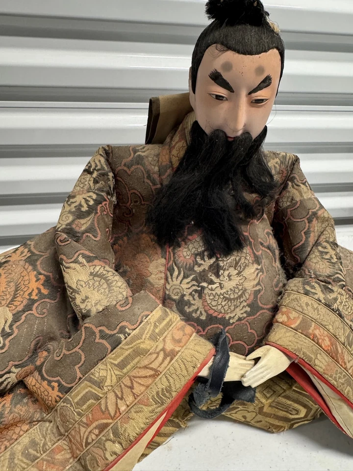 Antiguo Emperador Japonés Jinmu Tenno Musha Hina Edo Muñeca Ningyo Xtra Foto 3 de 4