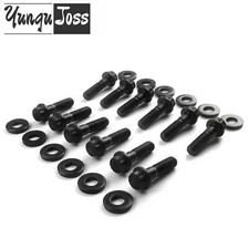 12x Black Chromoly Header Exhaust Manifold Bolt for GM LS Series LS1 LS2 LS6 LS3
