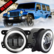 Bumper 4 Led Drivning Fog Lights For Jeep Wrangler Jl Jt Jk Rubicon 2007-2023 Bumper 4 Led Drivning Fog Lights For Jeep Wrangler Jl Jt Jk Rubicon 2007-2023