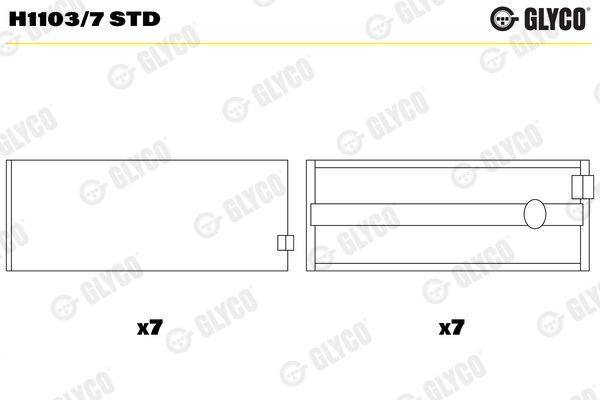 Glyco H1103/7 STD Kurbelwellenlager-image