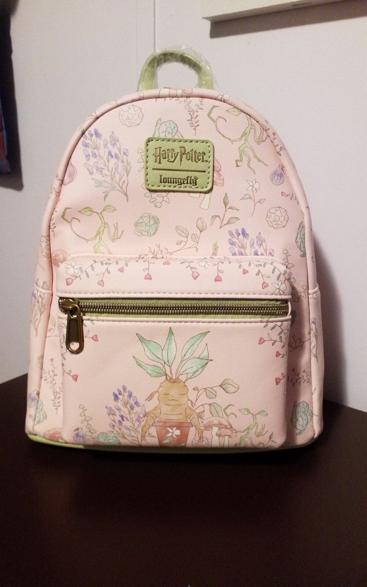 Loungefly Pink Mandrake Botanical Mini Backpack Loungefly Harry Potter Pink Mandrake Mini Backpack Floral  main image 4