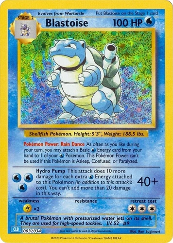 Blastoise 003/034 Trading Card Game Classic