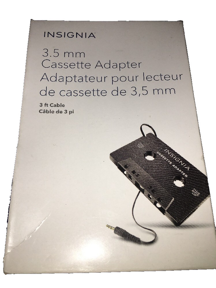 Insignia 3.5mm Cassette Adapter-Brand New(Box Has Wear)-SHIP