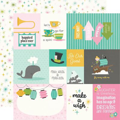 Say Cheese - Fantasy at The Park - Elements 2 - 12x12 Scrapbook Paper - 5 Sheets