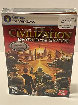 Sid Meier's Civilization IV 4 Beyond The Sword Expansion 2007 PC NTSC New Sealed