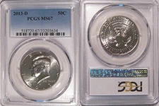 2013 D Kennedy Half Dollar 50c PCGS MS67