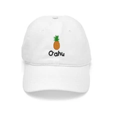 O'ahu with pineapple embroidered cotton cap, Oahu cap hat, Hawaii vacation cap