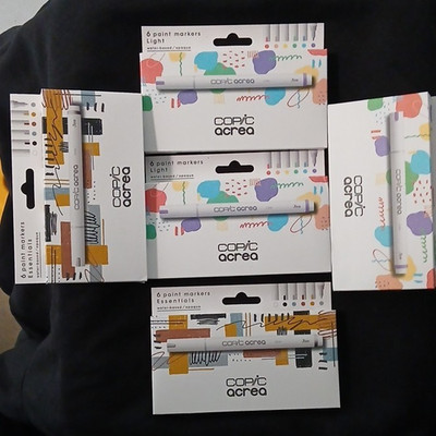 Copic acrea 6 Paint Marker Pen Set, Light Essentials, Water-Based Opaque