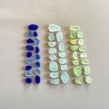 Genuine Beach Sea Glass Cornflower/Cobalt Sky Blue UV Surf-tumbled Mendocino