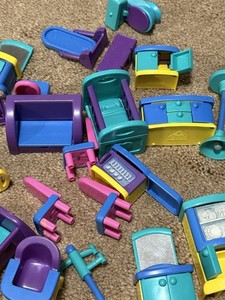 Vtg My Home Sweet Home Play Set By Betsy Brand. Huge Lot Of Doll House Items