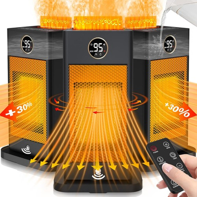 #ad Space Heaters for Indoor Use with Humidifier Sensor ECO 3D Flame Effect $39.91
