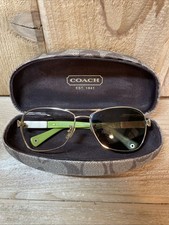 Coach HC 7021 LO38 Caroline Sunglasses Frames Womens Gold/Tortoise Case
